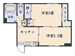 YAMATOBLD. 2Kの間取図画像