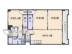 シャルマン寺ノ下 3LDKの間取図画像
