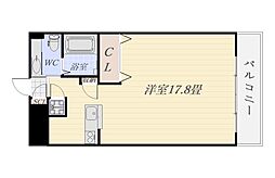 カーサヴェルデ ワンルームの間取図画像