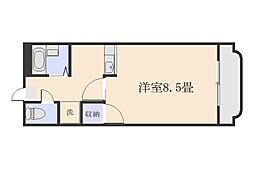 リトルシャトー 1Kの間取図画像