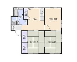 エスポワール小野B棟 3DKの間取図画像