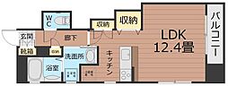 ネオアクシス西田 ワンルームの間取図画像