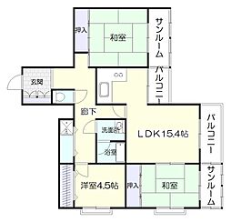 下荒田ハイツ 3LDKの間取図画像