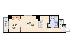 フォレスト3 1LDKの間取図画像