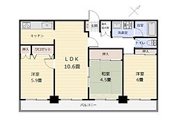 ストークマンション鹿児島 3LDKの間取図画像