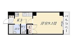 ロイヤルパレス松原 1Kの間取図画像