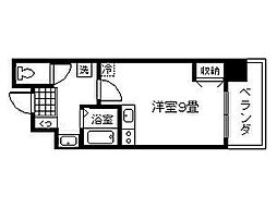 東千ハイホーム ワンルームの間取図画像
