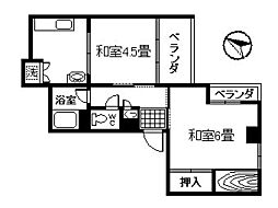 幸屋ビル 2Kの間取図画像