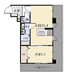 ペルセ天文館 1LDKの間取図画像