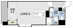 ラ・ウェゾン鴨池 1LDKの間取図画像