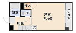 セントヒルズ鹿児島 1Kの間取図画像