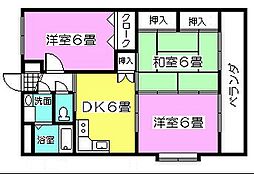 アイリス光 3DKの間取図画像