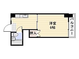 幸マンション 1Kの間取図画像