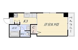 ラフィーたけ 1Kの間取図画像