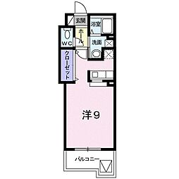 ベルフィオーレ壹岐 ワンルームの間取図画像
