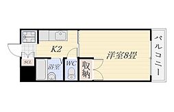 ヴィラヴェルデ 1Kの間取図画像