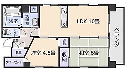 パークサイド共研 2LDKの間取図画像