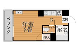 サンライズBLD ワンルームの間取図画像