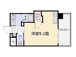 ECOOLタケハラ ワンルームの間取図画像
