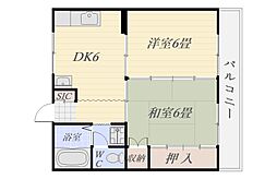 シャンポール太良 2DKの間取図画像