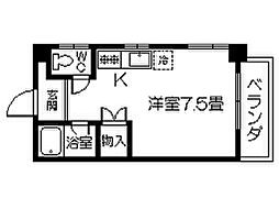 西光堂ビル ワンルームの間取図画像