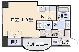 シティパレス南林寺 ワンルームの間取図画像
