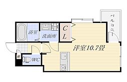 プログレス ワンルームの間取図画像