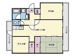 サルヴァトーレ吉野3号棟 3LDKの間取図画像