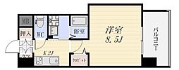 コスモシティいづろ 1Kの間取図画像