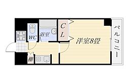 スカイパーク5 1Kの間取図画像
