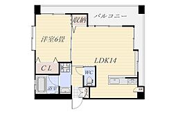 米澤BLD2 1LDKの間取図画像