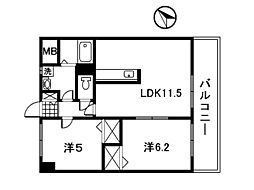イオリドリーム 2LDKの間取図画像
