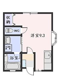 ブライトハウス ワンルームの間取図画像