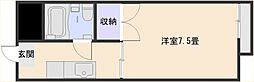 コーポ御用 1Kの間取図画像