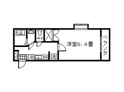 コートハイム 1Kの間取図画像