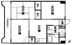 エレガント谷山 3DKの間取図画像