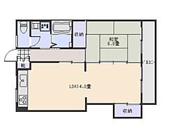 ライフイン慈眼寺 1LDKの間取図画像