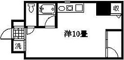 セントアンドリュース ワンルームの間取図画像
