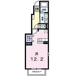ベルメゾン中山B ワンルームの間取図画像