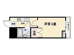 ESマンション 1Kの間取図画像