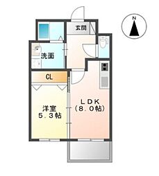 エム・ロイヤル 1LDKの間取図画像