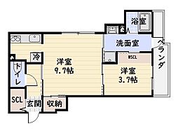 KANOA 1LDKの間取図画像