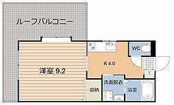 ラフィーネうすき 1Kの間取図画像