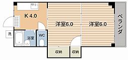 鹿児島実業高等学校剣道部寮 2Kの間取図画像