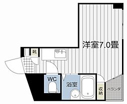 SUNHOUSE ワンルームの間取図画像