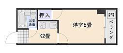 ひらたマンション 1Kの間取図画像