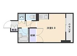 セントラルパレス ワンルームの間取図画像