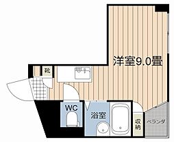 SUNHOUSE ワンルームの間取図画像