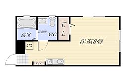 エミネンス壱番館 ワンルームの間取図画像