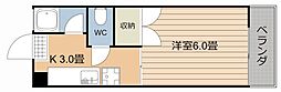エントピア下荒田 1Kの間取図画像